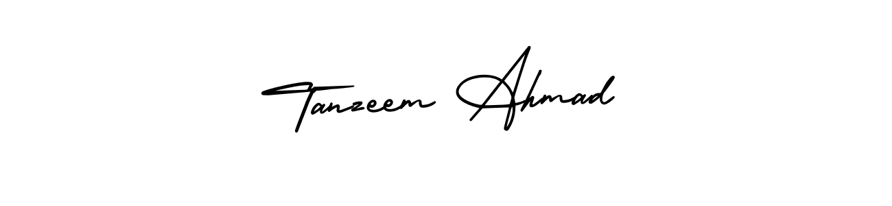 Make a beautiful signature design for name Tanzeem Ahmad. With this signature (AmerikaSignatureDemo-Regular) style, you can create a handwritten signature for free. Tanzeem Ahmad signature style 3 images and pictures png