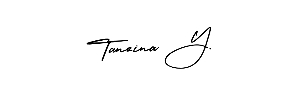 Use a signature maker to create a handwritten signature online. With this signature software, you can design (AmerikaSignatureDemo-Regular) your own signature for name Tanzina Y.. Tanzina Y. signature style 3 images and pictures png