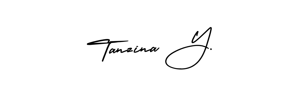 Tanzina Y. stylish signature style. Best Handwritten Sign (AmerikaSignatureDemo-Regular) for my name. Handwritten Signature Collection Ideas for my name Tanzina Y.. Tanzina Y. signature style 3 images and pictures png