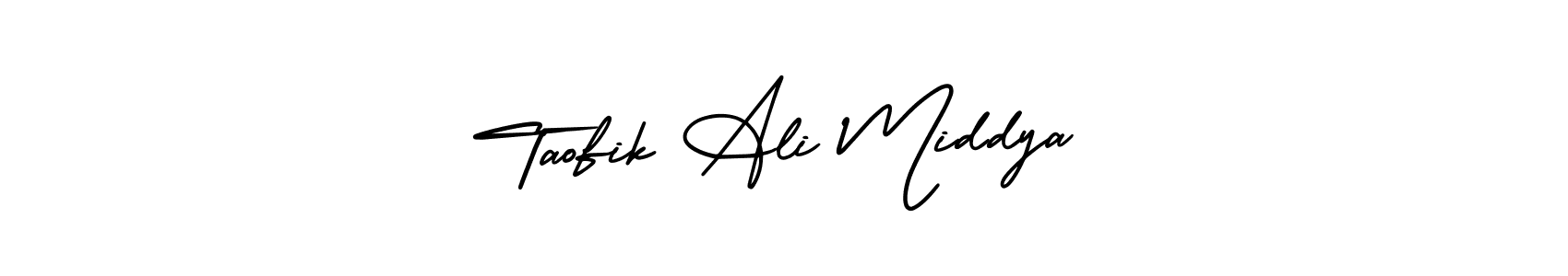 Create a beautiful signature design for name Taofik Ali Middya. With this signature (AmerikaSignatureDemo-Regular) fonts, you can make a handwritten signature for free. Taofik Ali Middya signature style 3 images and pictures png