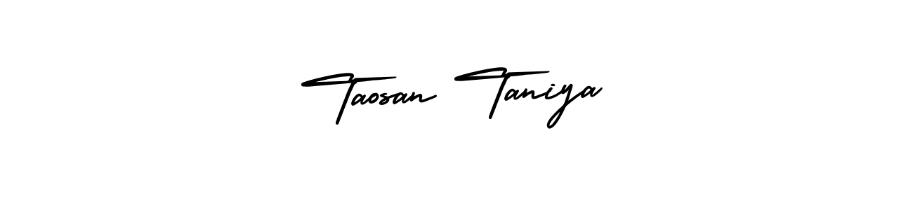 Use a signature maker to create a handwritten signature online. With this signature software, you can design (AmerikaSignatureDemo-Regular) your own signature for name Taosan Taniya. Taosan Taniya signature style 3 images and pictures png