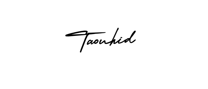 Use a signature maker to create a handwritten signature online. With this signature software, you can design (AmerikaSignatureDemo-Regular) your own signature for name Taouhid. Taouhid signature style 3 images and pictures png
