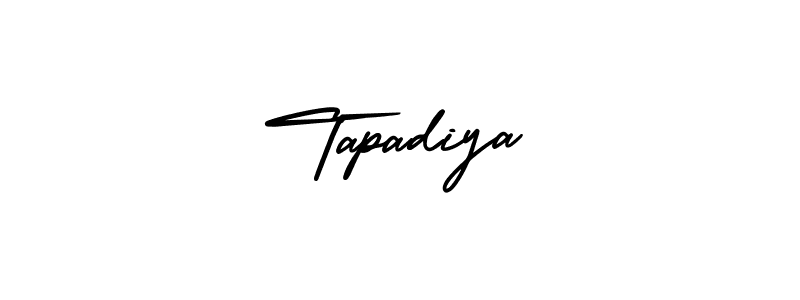 How to make Tapadiya signature? AmerikaSignatureDemo-Regular is a professional autograph style. Create handwritten signature for Tapadiya name. Tapadiya signature style 3 images and pictures png