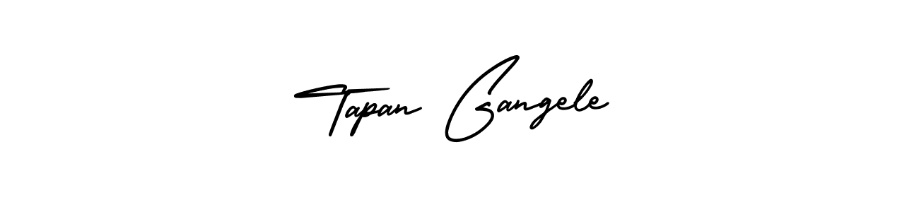 How to make Tapan Gangele name signature. Use AmerikaSignatureDemo-Regular style for creating short signs online. This is the latest handwritten sign. Tapan Gangele signature style 3 images and pictures png