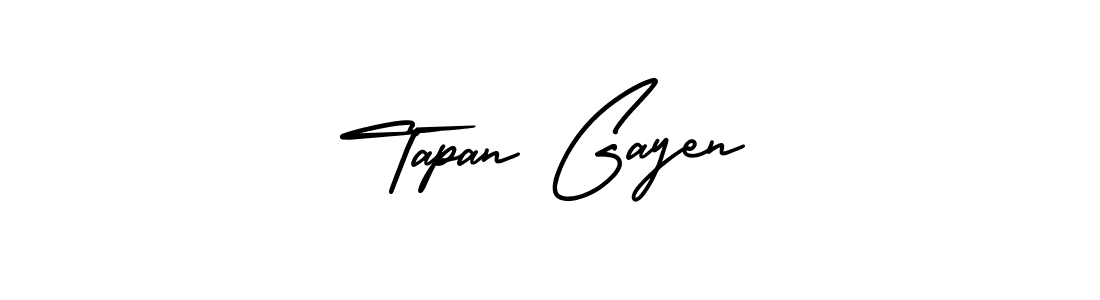 How to Draw Tapan Gayen signature style? AmerikaSignatureDemo-Regular is a latest design signature styles for name Tapan Gayen. Tapan Gayen signature style 3 images and pictures png
