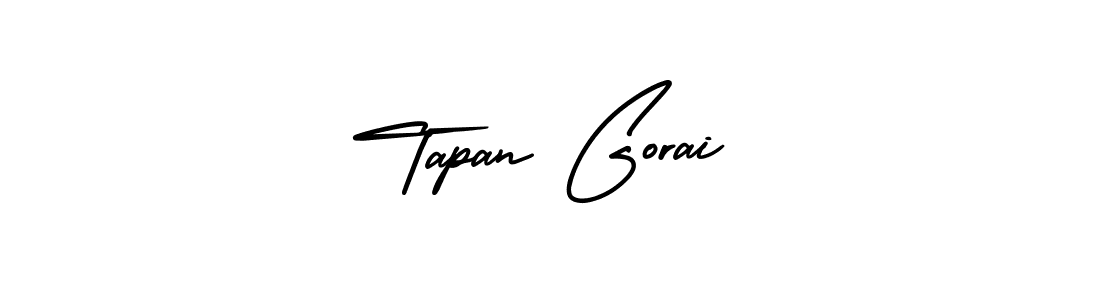 You should practise on your own different ways (AmerikaSignatureDemo-Regular) to write your name (Tapan Gorai) in signature. don't let someone else do it for you. Tapan Gorai signature style 3 images and pictures png
