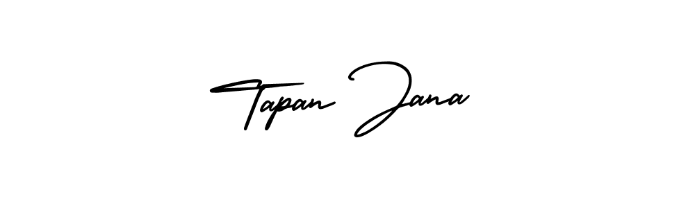 AmerikaSignatureDemo-Regular is a professional signature style that is perfect for those who want to add a touch of class to their signature. It is also a great choice for those who want to make their signature more unique. Get Tapan Jana name to fancy signature for free. Tapan Jana signature style 3 images and pictures png