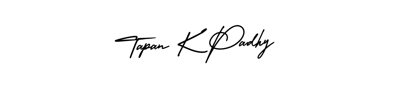 Also You can easily find your signature by using the search form. We will create Tapan K Padhy name handwritten signature images for you free of cost using AmerikaSignatureDemo-Regular sign style. Tapan K Padhy signature style 3 images and pictures png