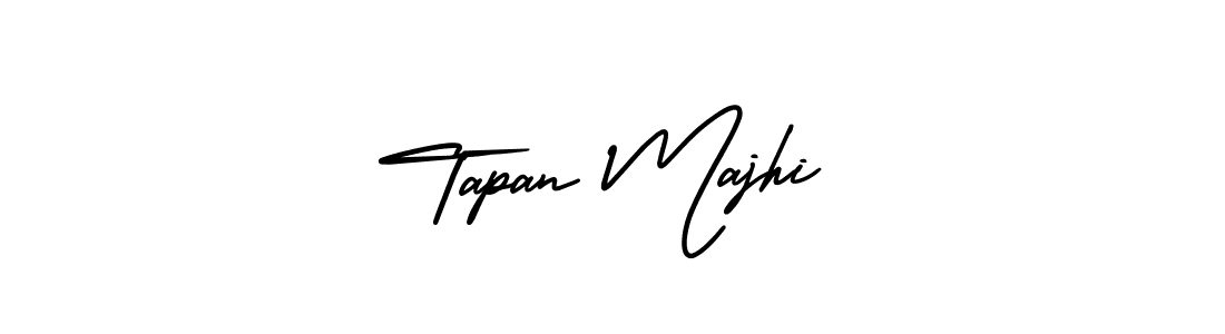 The best way (AmerikaSignatureDemo-Regular) to make a short signature is to pick only two or three words in your name. The name Tapan Majhi include a total of six letters. For converting this name. Tapan Majhi signature style 3 images and pictures png