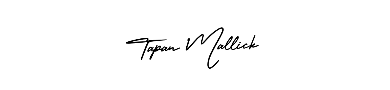This is the best signature style for the Tapan Mallick name. Also you like these signature font (AmerikaSignatureDemo-Regular). Mix name signature. Tapan Mallick signature style 3 images and pictures png