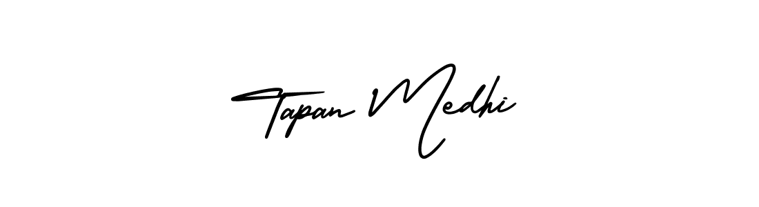 It looks lik you need a new signature style for name Tapan Medhi. Design unique handwritten (AmerikaSignatureDemo-Regular) signature with our free signature maker in just a few clicks. Tapan Medhi signature style 3 images and pictures png