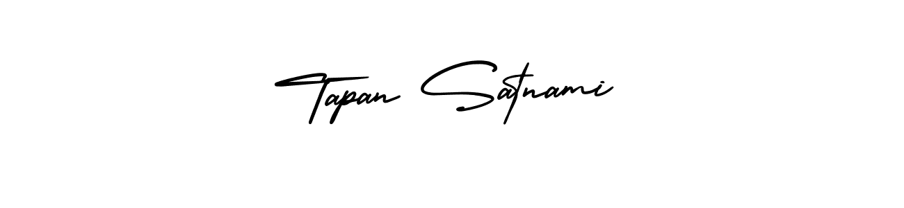 How to Draw Tapan Satnami signature style? AmerikaSignatureDemo-Regular is a latest design signature styles for name Tapan Satnami. Tapan Satnami signature style 3 images and pictures png