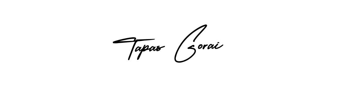 How to make Tapas Gorai signature? AmerikaSignatureDemo-Regular is a professional autograph style. Create handwritten signature for Tapas Gorai name. Tapas Gorai signature style 3 images and pictures png