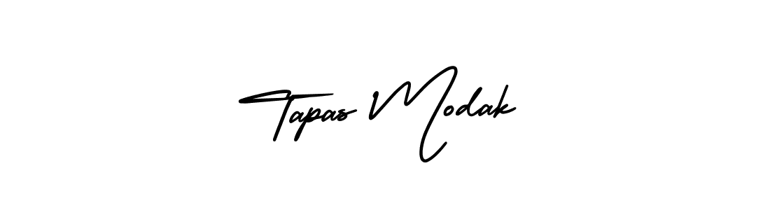 Make a beautiful signature design for name Tapas Modak. With this signature (AmerikaSignatureDemo-Regular) style, you can create a handwritten signature for free. Tapas Modak signature style 3 images and pictures png