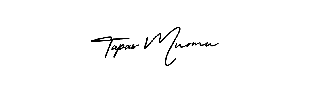 The best way (AmerikaSignatureDemo-Regular) to make a short signature is to pick only two or three words in your name. The name Tapas Murmu include a total of six letters. For converting this name. Tapas Murmu signature style 3 images and pictures png