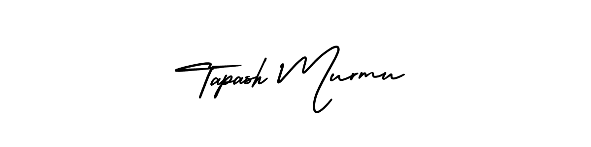 The best way (AmerikaSignatureDemo-Regular) to make a short signature is to pick only two or three words in your name. The name Tapash Murmu include a total of six letters. For converting this name. Tapash Murmu signature style 3 images and pictures png