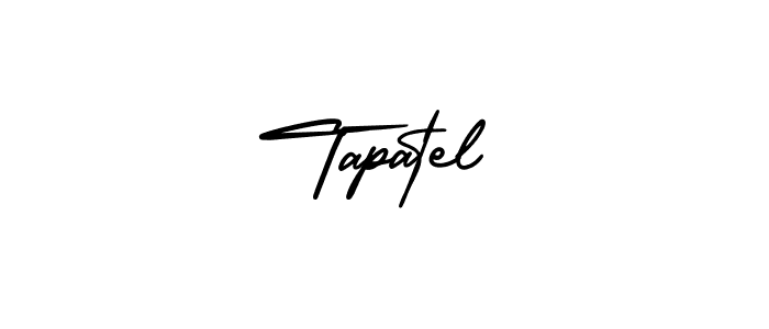 Design your own signature with our free online signature maker. With this signature software, you can create a handwritten (AmerikaSignatureDemo-Regular) signature for name Tapatel. Tapatel signature style 3 images and pictures png