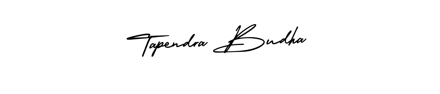 Create a beautiful signature design for name Tapendra Budha. With this signature (AmerikaSignatureDemo-Regular) fonts, you can make a handwritten signature for free. Tapendra Budha signature style 3 images and pictures png