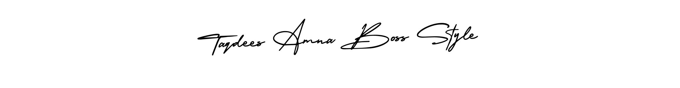 Use a signature maker to create a handwritten signature online. With this signature software, you can design (AmerikaSignatureDemo-Regular) your own signature for name Taqdees Amna Boss Style. Taqdees Amna Boss Style signature style 3 images and pictures png