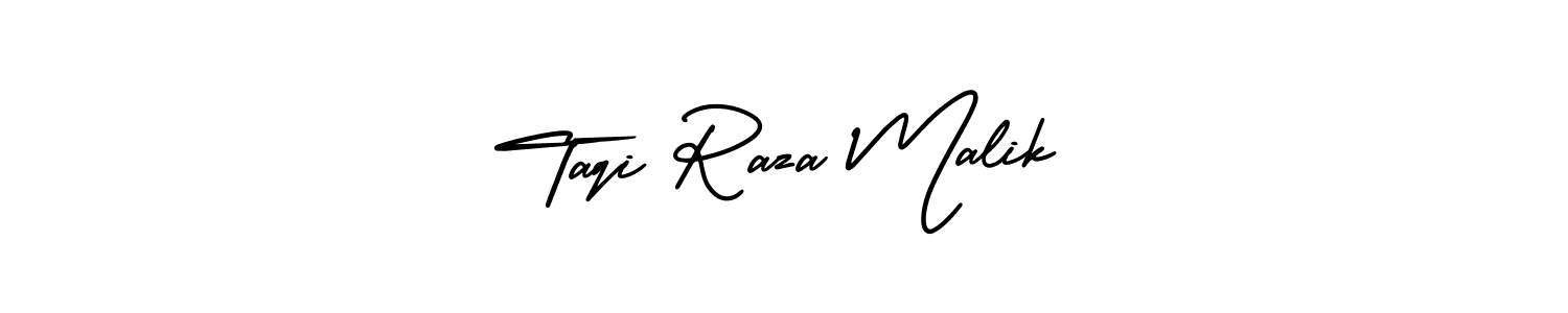 Taqi Raza Malik stylish signature style. Best Handwritten Sign (AmerikaSignatureDemo-Regular) for my name. Handwritten Signature Collection Ideas for my name Taqi Raza Malik. Taqi Raza Malik signature style 3 images and pictures png
