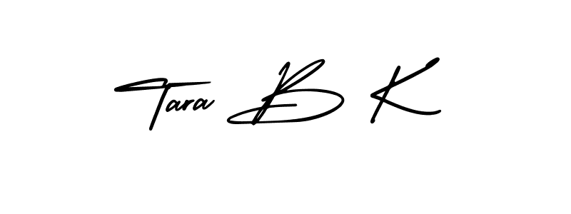 Design your own signature with our free online signature maker. With this signature software, you can create a handwritten (AmerikaSignatureDemo-Regular) signature for name Tara B K. Tara B K signature style 3 images and pictures png