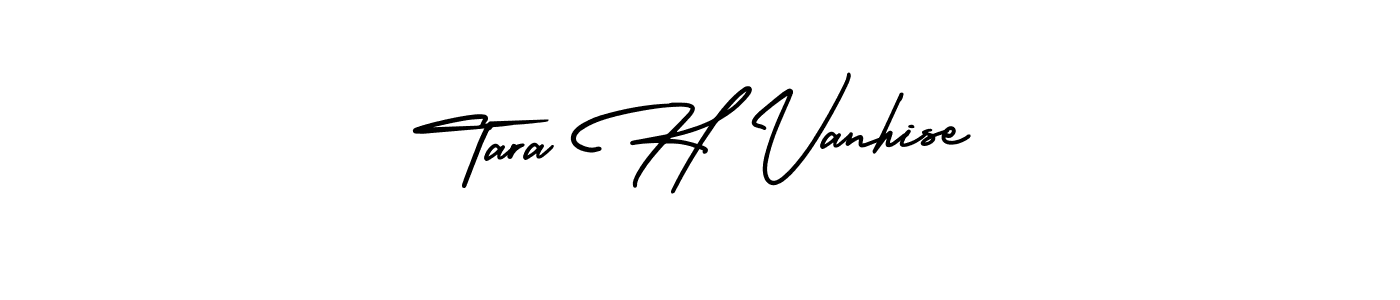 Create a beautiful signature design for name Tara H Vanhise. With this signature (AmerikaSignatureDemo-Regular) fonts, you can make a handwritten signature for free. Tara H Vanhise signature style 3 images and pictures png