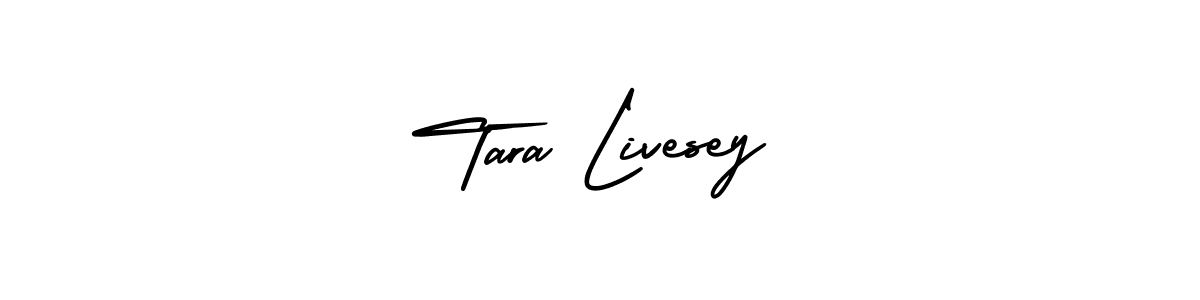 The best way (AmerikaSignatureDemo-Regular) to make a short signature is to pick only two or three words in your name. The name Tara Livesey include a total of six letters. For converting this name. Tara Livesey signature style 3 images and pictures png