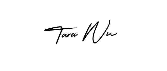 The best way (AmerikaSignatureDemo-Regular) to make a short signature is to pick only two or three words in your name. The name Tara Wu include a total of six letters. For converting this name. Tara Wu signature style 3 images and pictures png