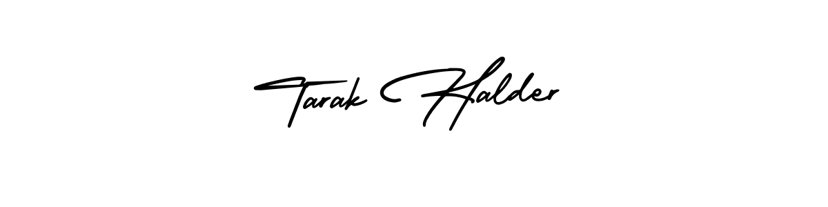 The best way (AmerikaSignatureDemo-Regular) to make a short signature is to pick only two or three words in your name. The name Tarak Halder include a total of six letters. For converting this name. Tarak Halder signature style 3 images and pictures png