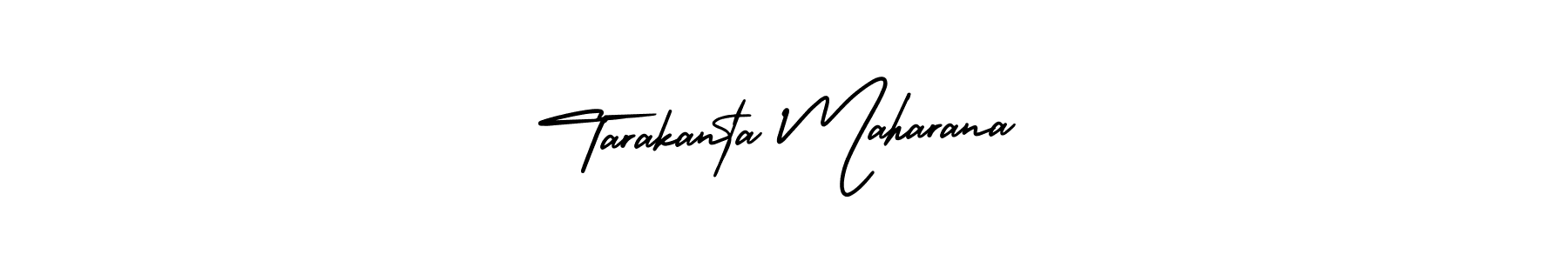 The best way (AmerikaSignatureDemo-Regular) to make a short signature is to pick only two or three words in your name. The name Tarakanta Maharana include a total of six letters. For converting this name. Tarakanta Maharana signature style 3 images and pictures png