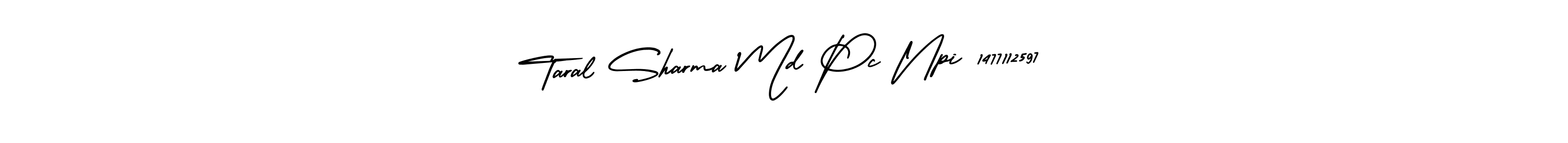 Make a beautiful signature design for name Taral Sharma Md Pc Npi 1477112597. With this signature (AmerikaSignatureDemo-Regular) style, you can create a handwritten signature for free. Taral Sharma Md Pc Npi 1477112597 signature style 3 images and pictures png