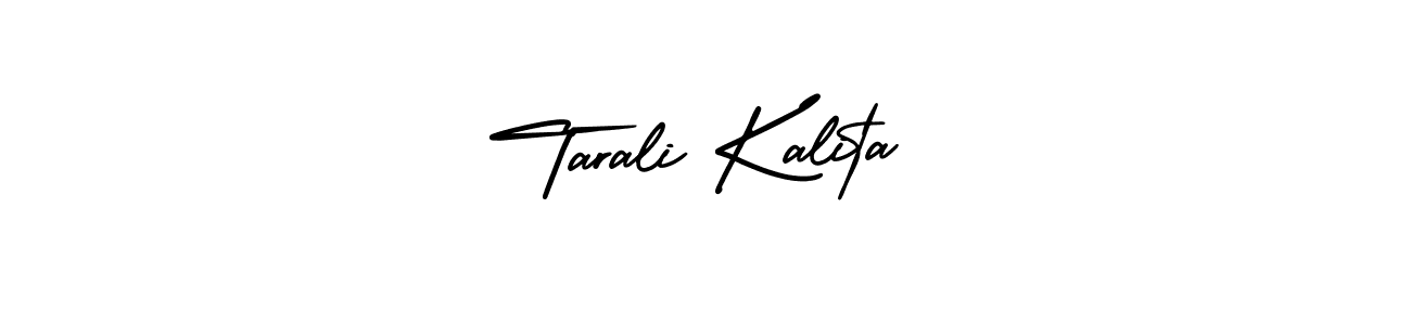 How to make Tarali Kalita name signature. Use AmerikaSignatureDemo-Regular style for creating short signs online. This is the latest handwritten sign. Tarali Kalita signature style 3 images and pictures png