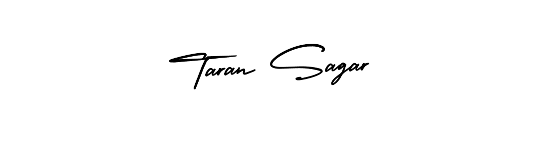 How to make Taran Sagar name signature. Use AmerikaSignatureDemo-Regular style for creating short signs online. This is the latest handwritten sign. Taran Sagar signature style 3 images and pictures png