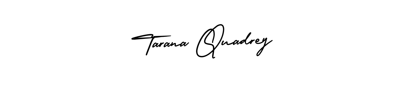 This is the best signature style for the Tarana Quadrey name. Also you like these signature font (AmerikaSignatureDemo-Regular). Mix name signature. Tarana Quadrey signature style 3 images and pictures png