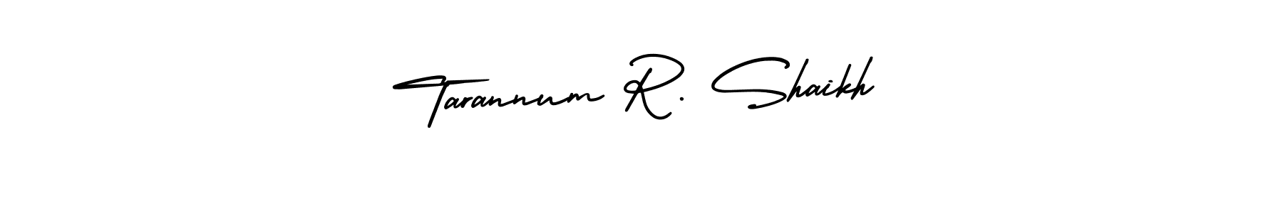 This is the best signature style for the Tarannum R. Shaikh name. Also you like these signature font (AmerikaSignatureDemo-Regular). Mix name signature. Tarannum R. Shaikh signature style 3 images and pictures png