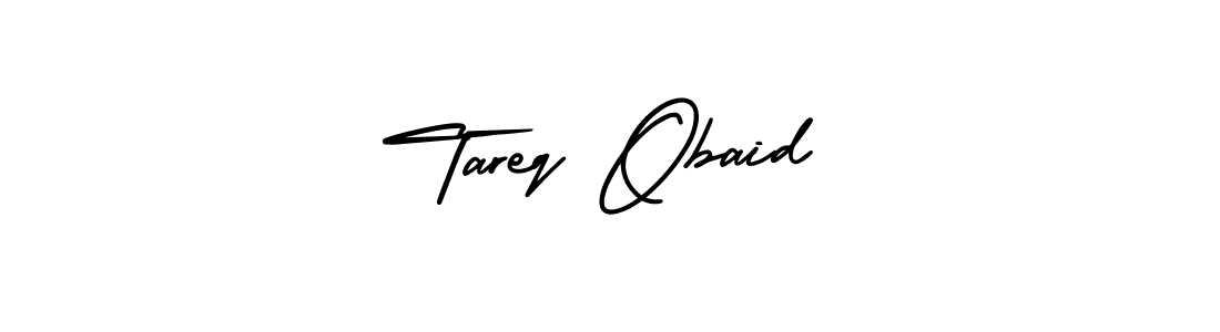 This is the best signature style for the Tareq Obaid name. Also you like these signature font (AmerikaSignatureDemo-Regular). Mix name signature. Tareq Obaid signature style 3 images and pictures png