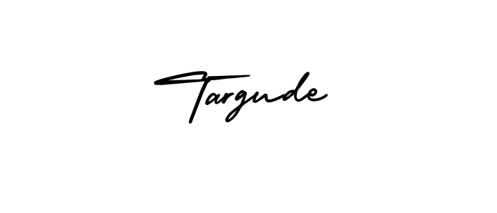 How to make Targude name signature. Use AmerikaSignatureDemo-Regular style for creating short signs online. This is the latest handwritten sign. Targude signature style 3 images and pictures png