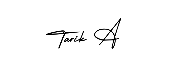 Design your own signature with our free online signature maker. With this signature software, you can create a handwritten (AmerikaSignatureDemo-Regular) signature for name Tarik A. Tarik A signature style 3 images and pictures png