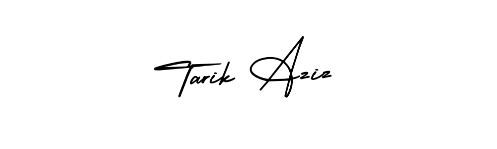 How to make Tarik Aziz name signature. Use AmerikaSignatureDemo-Regular style for creating short signs online. This is the latest handwritten sign. Tarik Aziz signature style 3 images and pictures png