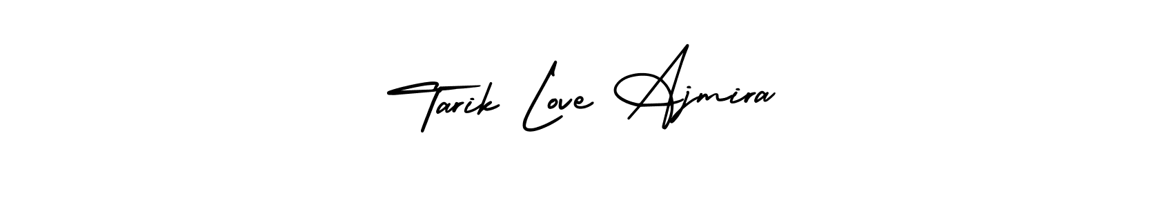 Make a short Tarik Love Ajmira signature style. Manage your documents anywhere anytime using AmerikaSignatureDemo-Regular. Create and add eSignatures, submit forms, share and send files easily. Tarik Love Ajmira signature style 3 images and pictures png