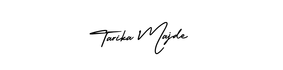 AmerikaSignatureDemo-Regular is a professional signature style that is perfect for those who want to add a touch of class to their signature. It is also a great choice for those who want to make their signature more unique. Get Tarika Majde name to fancy signature for free. Tarika Majde signature style 3 images and pictures png