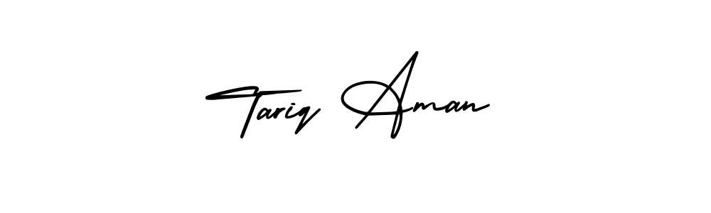 Similarly AmerikaSignatureDemo-Regular is the best handwritten signature design. Signature creator online .You can use it as an online autograph creator for name Tariq Aman. Tariq Aman signature style 3 images and pictures png