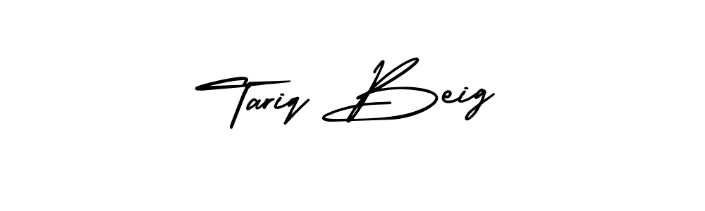 Make a beautiful signature design for name Tariq Beig. With this signature (AmerikaSignatureDemo-Regular) style, you can create a handwritten signature for free. Tariq Beig signature style 3 images and pictures png