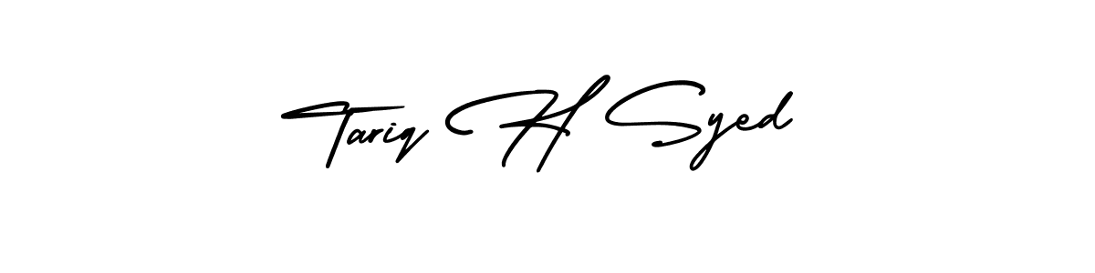 How to make Tariq H Syed signature? AmerikaSignatureDemo-Regular is a professional autograph style. Create handwritten signature for Tariq H Syed name. Tariq H Syed signature style 3 images and pictures png