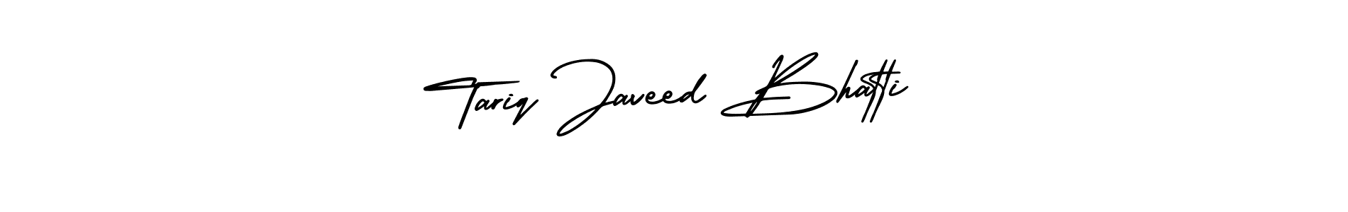 This is the best signature style for the Tariq Javeed Bhatti name. Also you like these signature font (AmerikaSignatureDemo-Regular). Mix name signature. Tariq Javeed Bhatti signature style 3 images and pictures png