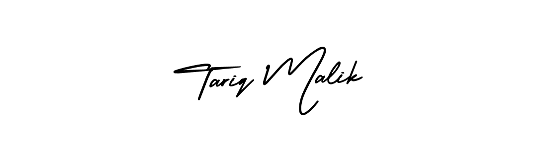 The best way (AmerikaSignatureDemo-Regular) to make a short signature is to pick only two or three words in your name. The name Tariq Malik include a total of six letters. For converting this name. Tariq Malik signature style 3 images and pictures png