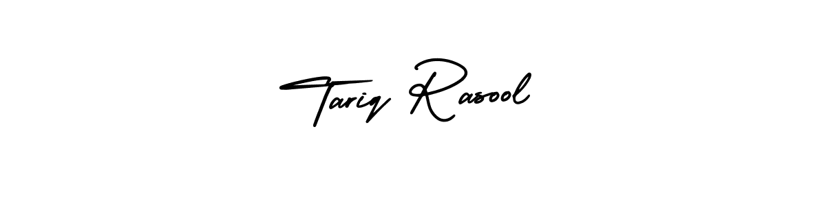 How to make Tariq Rasool name signature. Use AmerikaSignatureDemo-Regular style for creating short signs online. This is the latest handwritten sign. Tariq Rasool signature style 3 images and pictures png