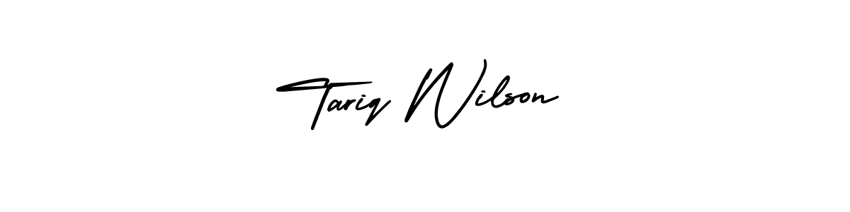 Create a beautiful signature design for name Tariq Wilson. With this signature (AmerikaSignatureDemo-Regular) fonts, you can make a handwritten signature for free. Tariq Wilson signature style 3 images and pictures png