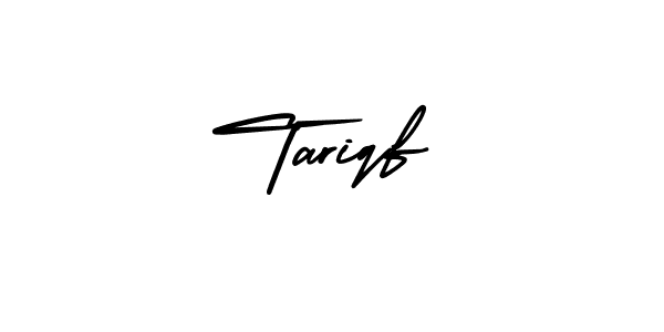 How to make Tariqf name signature. Use AmerikaSignatureDemo-Regular style for creating short signs online. This is the latest handwritten sign. Tariqf signature style 3 images and pictures png
