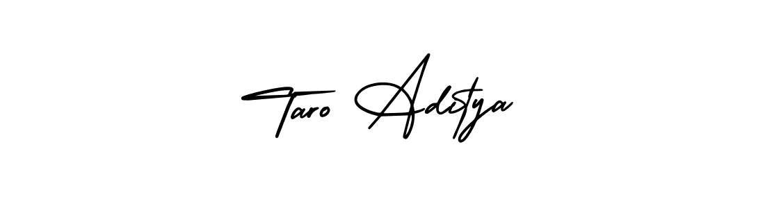 Design your own signature with our free online signature maker. With this signature software, you can create a handwritten (AmerikaSignatureDemo-Regular) signature for name Taro Aditya. Taro Aditya signature style 3 images and pictures png